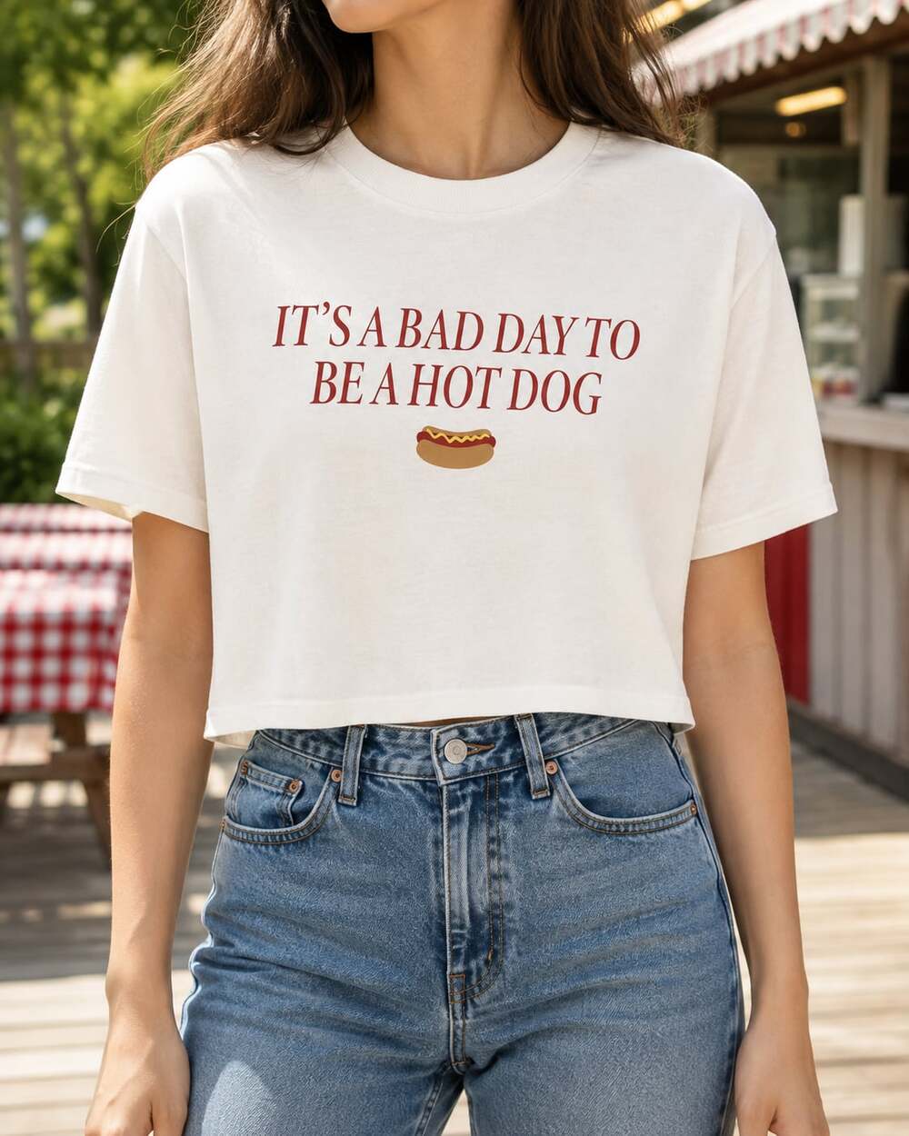 It's A Bad Day To Be A Hot Dog Crop Tee